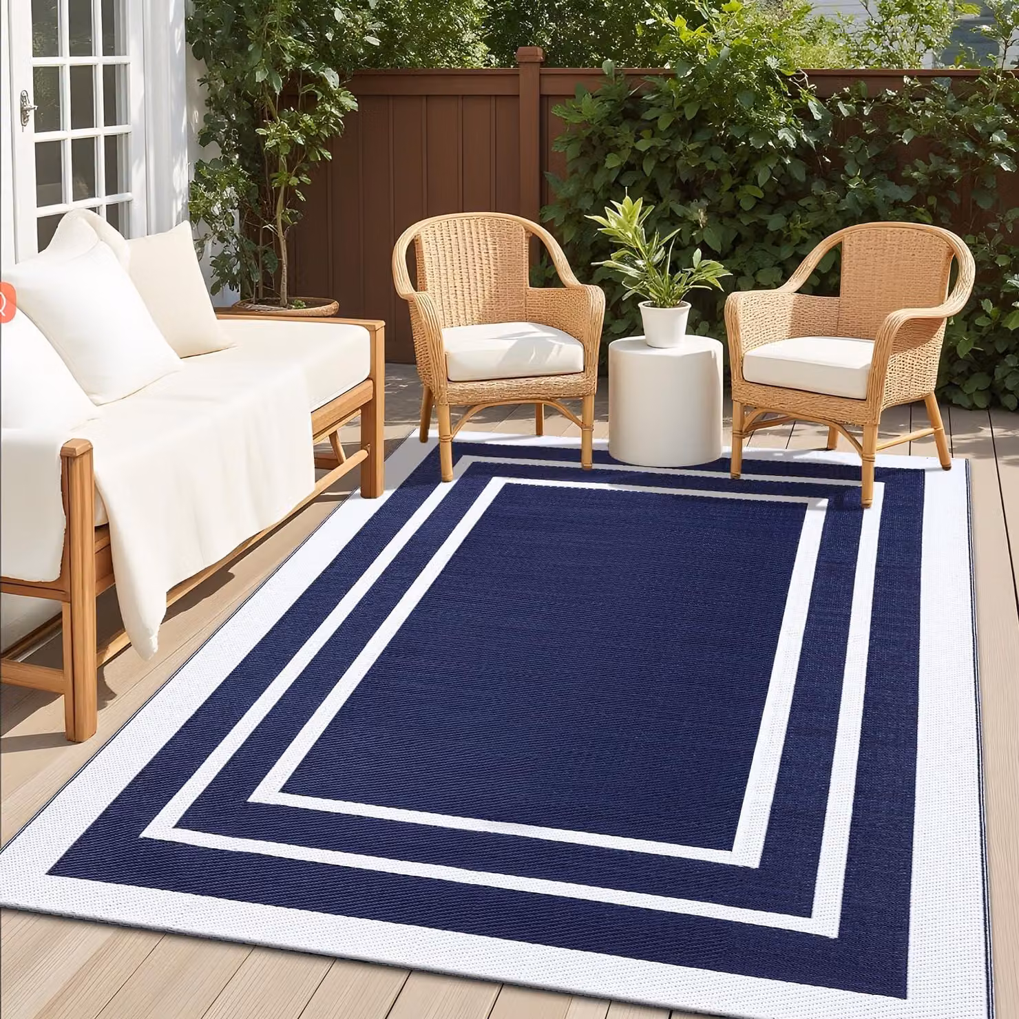 Tappeto da esterno impermeabile e antiscivolo, ideale per giardino e campeggio