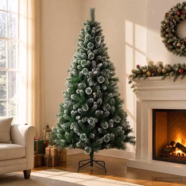 Albero di Natale artificiale 240 cm PVC e Metallo Verde 42056460