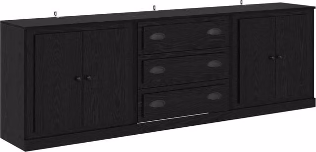 Credenza | Sideboards con cassetto 3 pcs Rovere Nero 210 x 35,5 x 67,5 cm