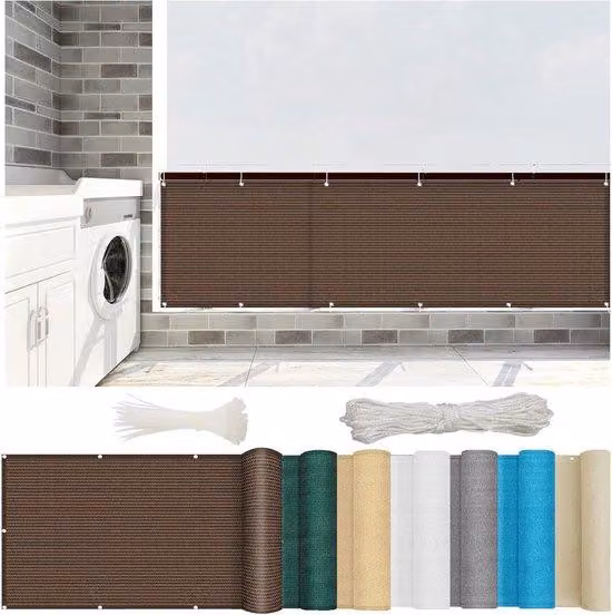 Ombrellone da giardino - Protezione UV - 100 x 600 cm - Finitura effetto legno