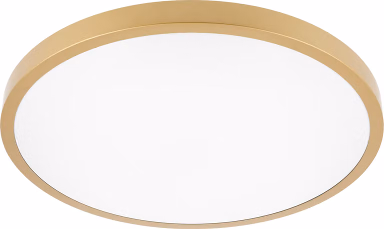 Plafoniera a LED da 32 Watt, IP54, per interni ed esterni, rotonda, color oro | 400 x 60 mm (L x A) | Bianco caldo | 2560 lumen