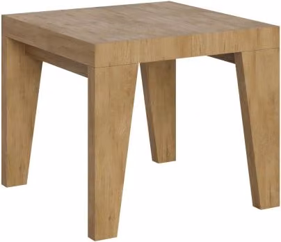 Tavolo allungabile moderno Itamoby in finitura quercia e marrone, L/P/H: 90 x 90 x 77 cm, estensibile fino a 246 cm
