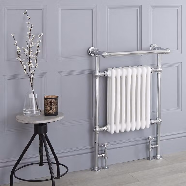 Scaldasalviette Tradizionale Design Bianco 930x620mm 550W - Termoarredo Bagno - Stile Classico - Elizabeth