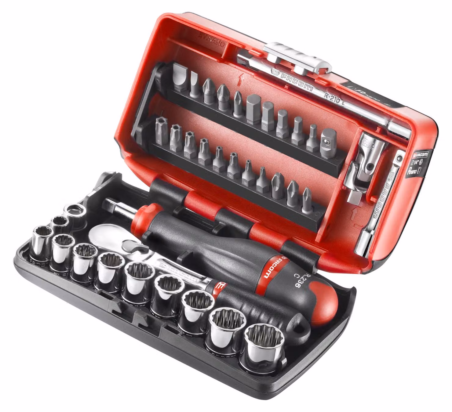 Set di chiavi a bussola Facom da 1/4Z di pollice 38 pezzi