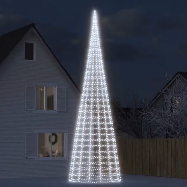 Albero di Natale a LED 3000 LED Bianco Freddo 800 cm 358121