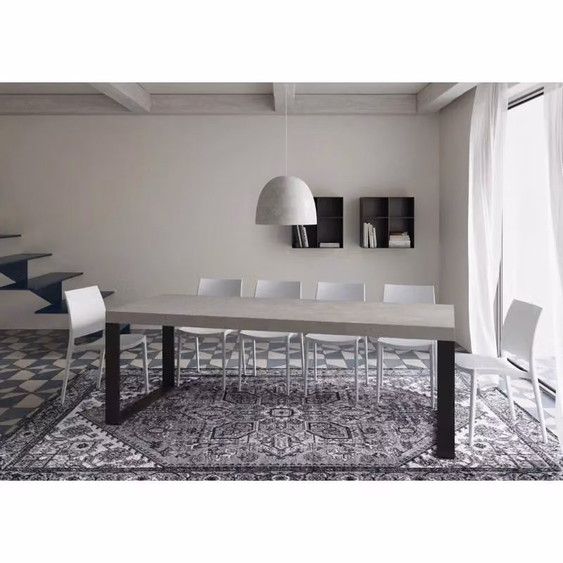 Tavolo allungabile ITAMOBY modello Tecno Premium con telaio antracite e piano cashmere, L/P: 140/400 x 90 cm – 2