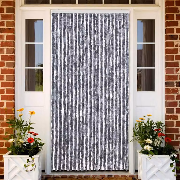 Zanzariera vidaXL in ciniglia colore argento e grigio L 90 cm x H 220 cm