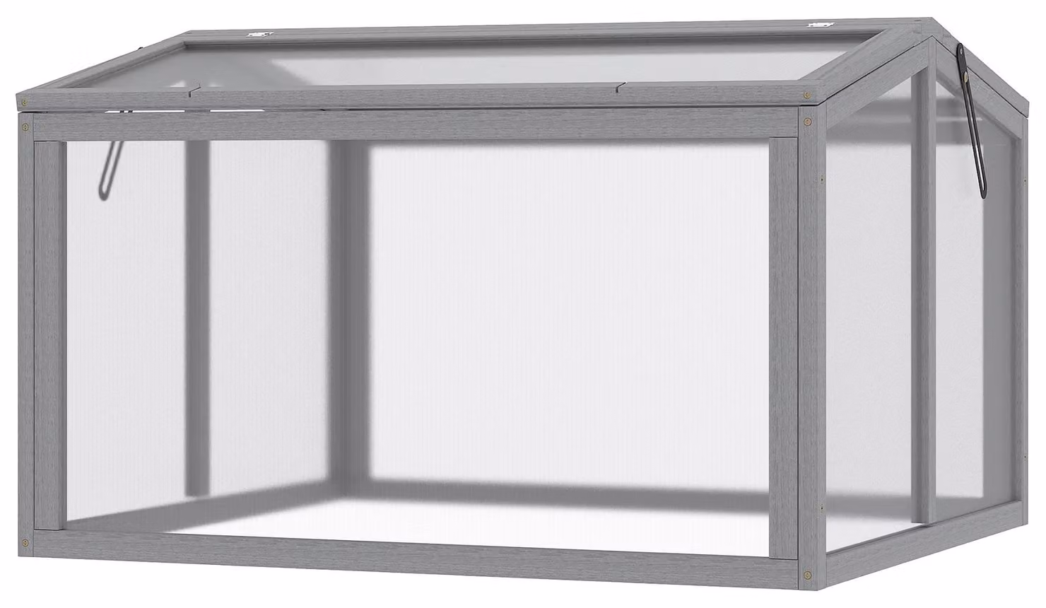 Serra da giardino Outsunny, ideale per la coltivazione precoce, con struttura in legno e copertura in policarbonato