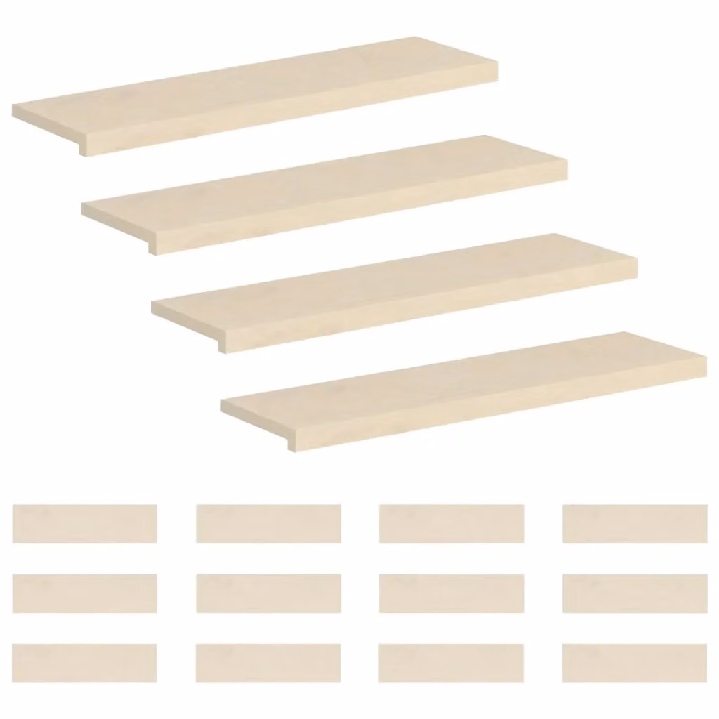 Set di 16 gradini per scale vidaXL in legno effetto rovere bianco, L 90 x P 30 x H 2 cm – 2