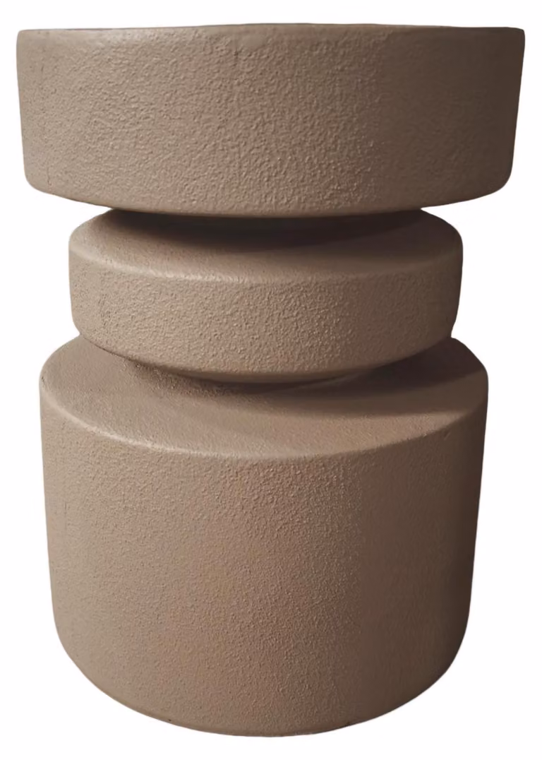 Tavolino Rebecca Mobili Taren 46x35x35 cm MGO Moka Moderno
