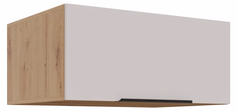 Credenza alta da 80 cm per cucina SOLANO, beige cashmere + rovere Artisan opaco, cucina a incasso, blocco cucina