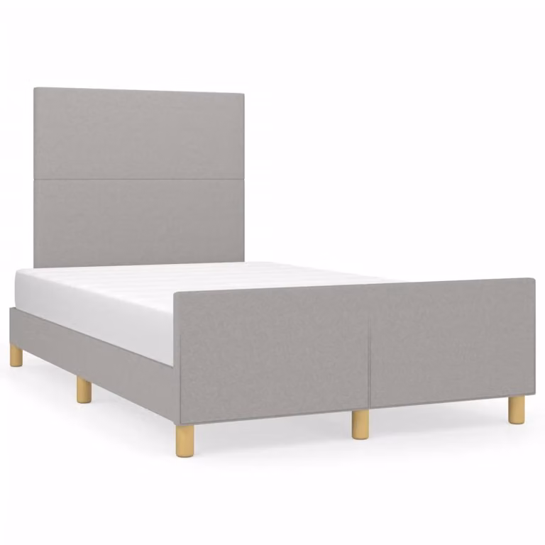 Giroletto senza Materasso Grigio Chiaro 120x200 cm Tessuto