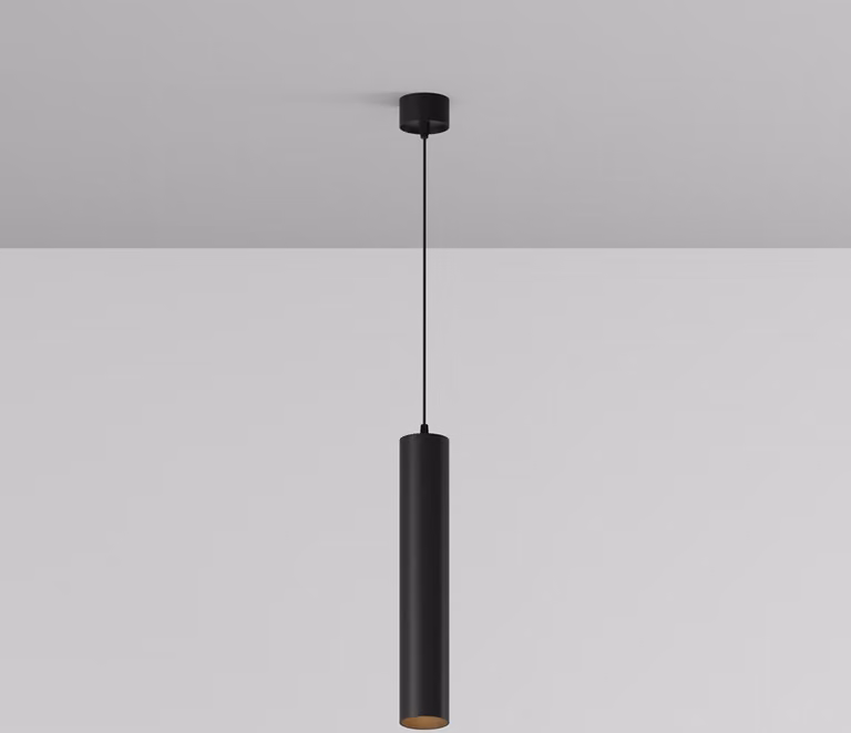 Maytoni lampada a sospensione nera LED 12W 3000K bianco caldo alluminio IP20 30cm