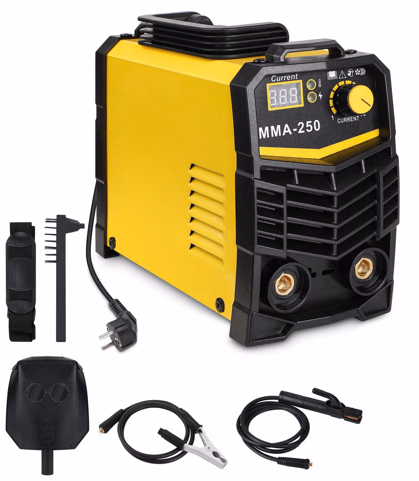 Saldatrice MMA, uscita 250 A, modello portatile, giallo