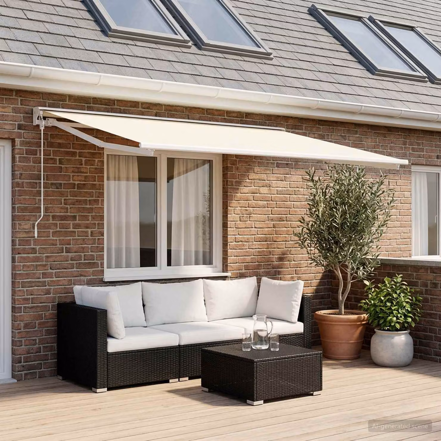 Telo di ricambio per tenda da sole vidaXL in poliestere, colore beige, L 400 x P 300 cm