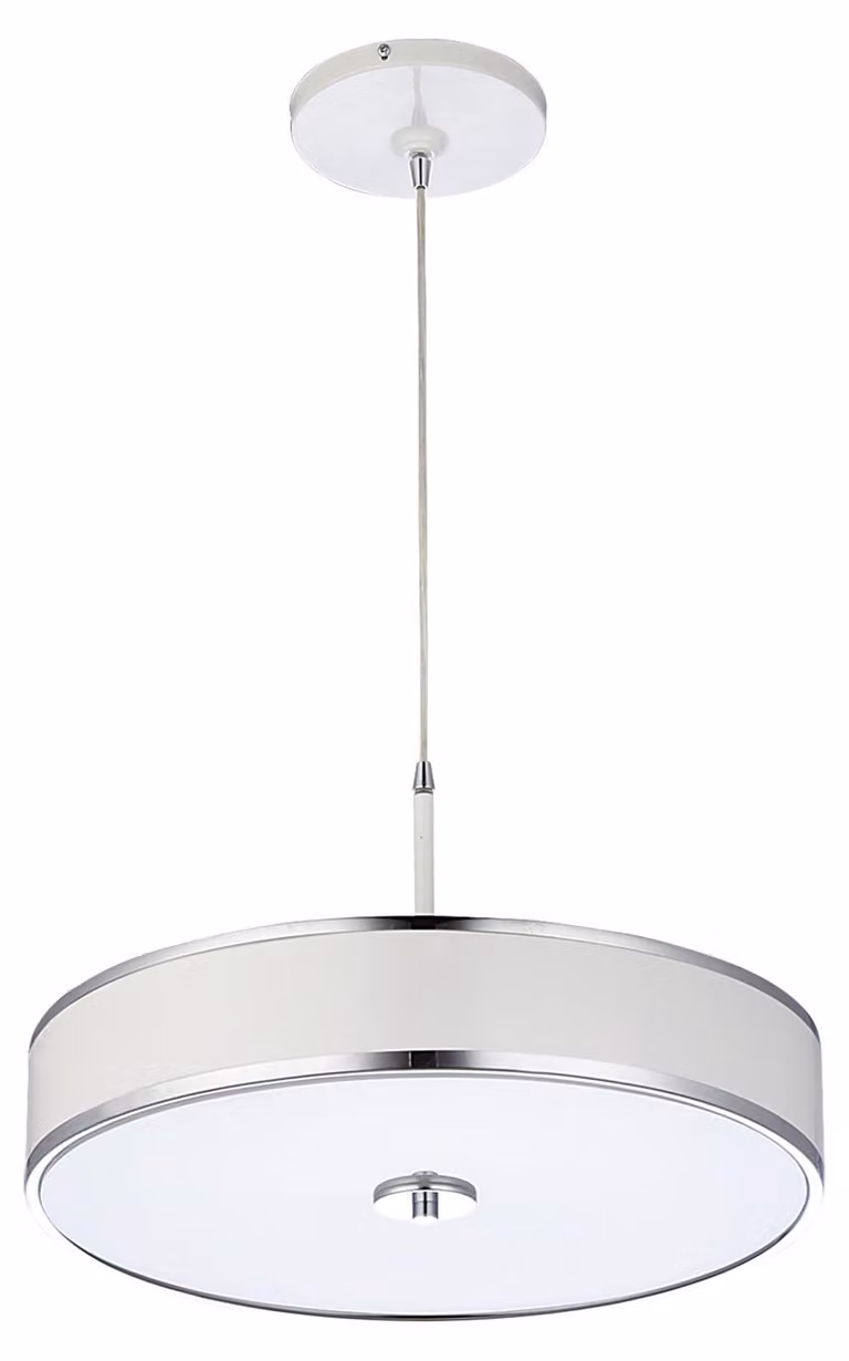 Lampada a sospensione JAZZ bianca cromata 5xE14x15W in metallo, dimensioni: 70x48x48 cm, IP20, Jupiter