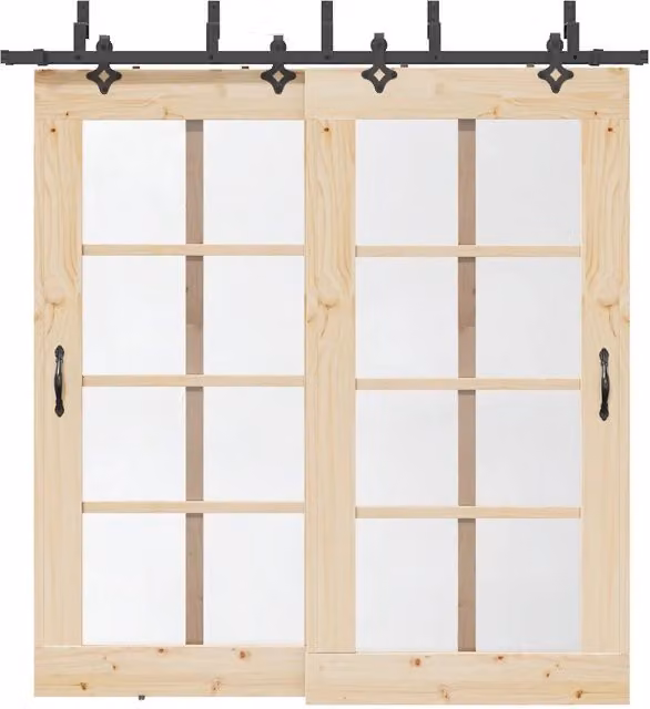 Kit di Binari per Porte Scorrevoli vidaXL in Acciaio Nero Opaco, Lunghezza: 213,5 cm