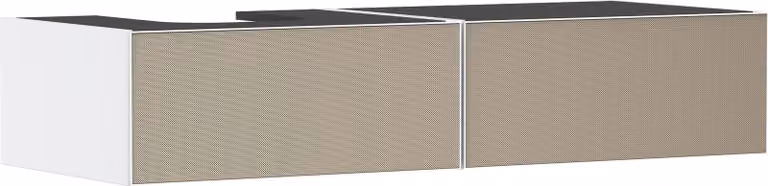 hansgrohe Xevolos E meuble sous lavabo, 2 tiroirs, 1 découpe à gauche, 1370x550x275mm, pour console avec vasque à poser, 54319390, 54319390