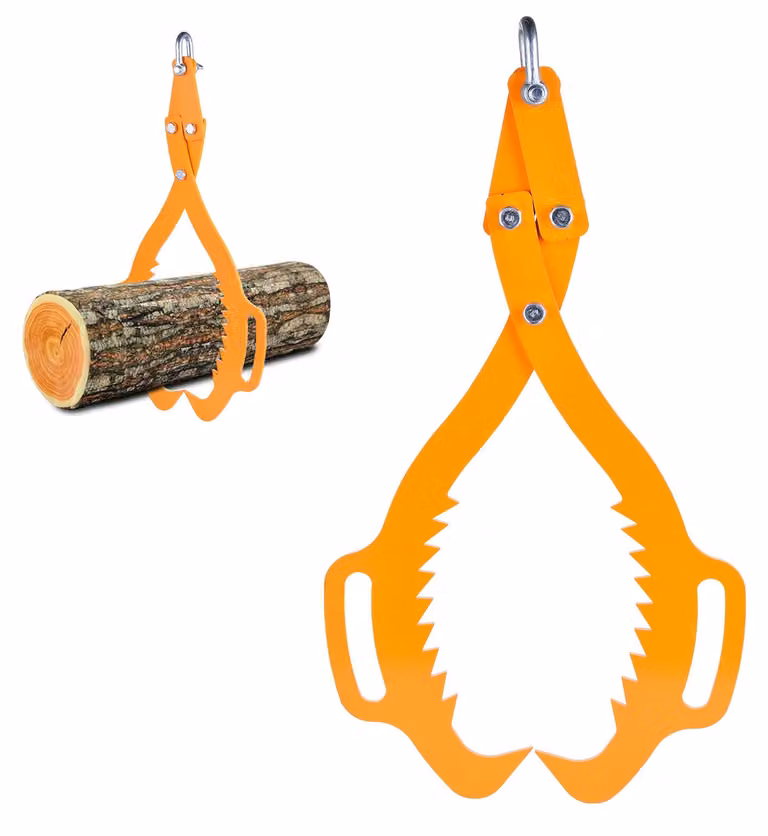 Pinza per legname a due ganasce - 76 cm - Capacità di carico 1.500 kg - Per carichi pesanti - Adatta per ATV, trattori e carrelli elevatori