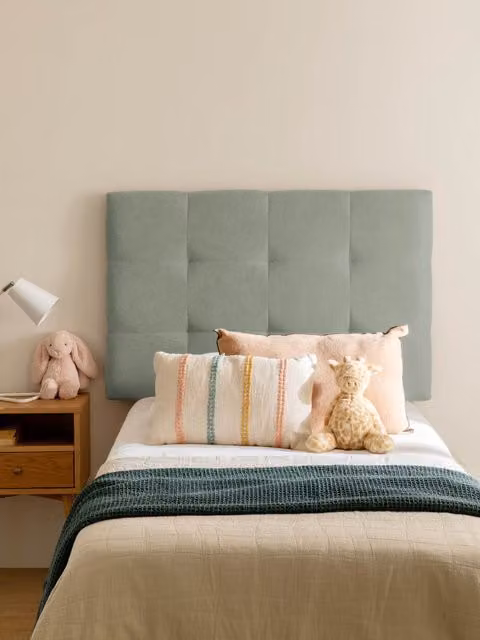 Testiera imbottita Evron Kenay Home colore menta