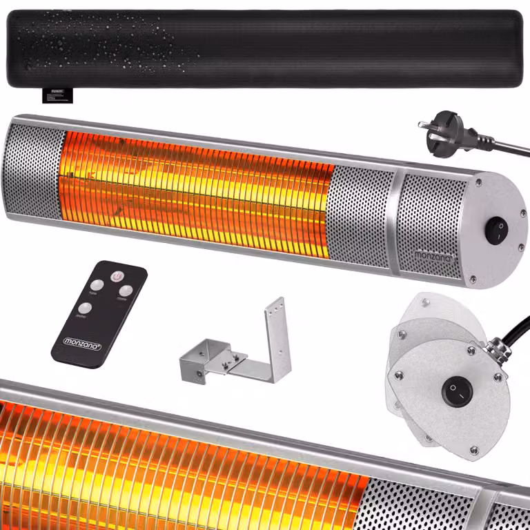 Riscaldatore a infrarossi da parete per esterni - Potenza: 2000 Watt