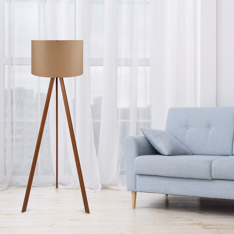 Opviq, AYD- AYDAXL, marrone, lampade da terra, 38 x 140 cm, 70% MDF / 30% tessuto PVC
