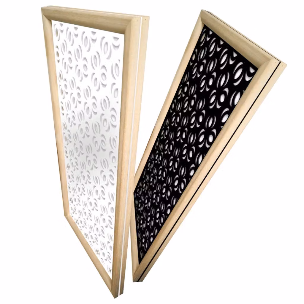Moduli Decorativi ELLISSE Signorbit in Legno e PVC, Colore Nero, L 73 cm x H 148 cm x P 64 cm – 2