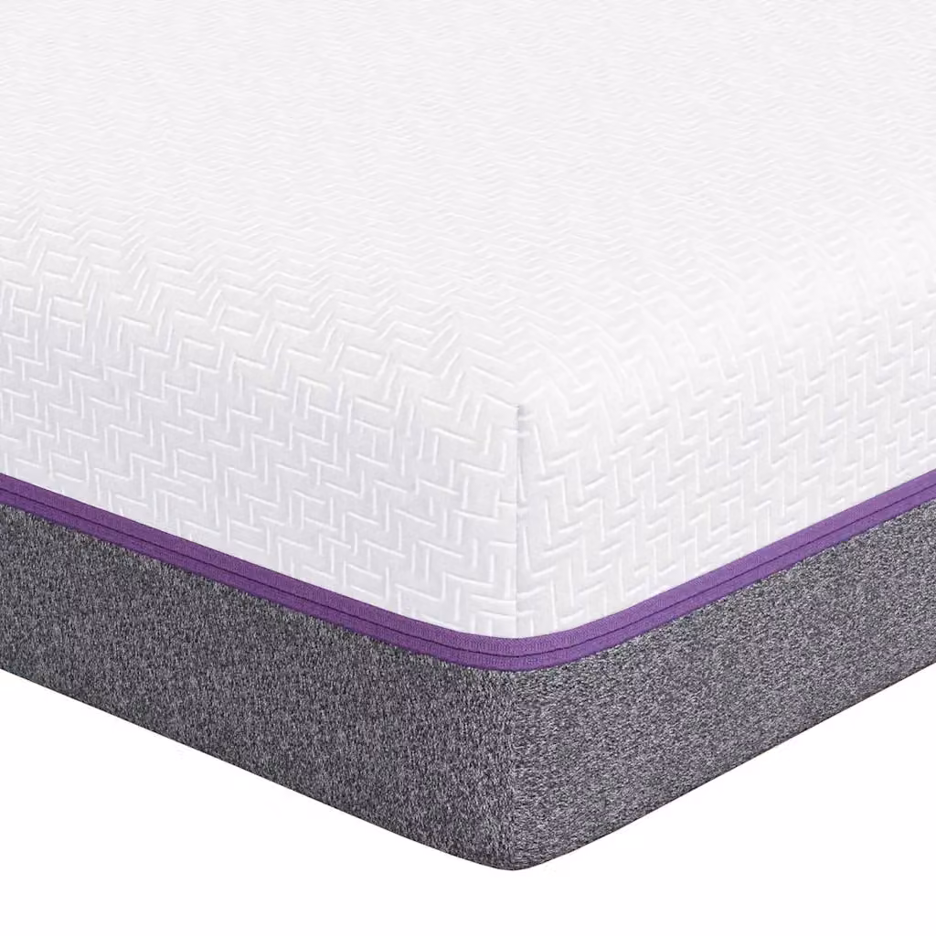 Materasso in schiuma viscoelastica vidaXL, colore bianco e grigio con rivestimento rimovibile, L/P: 200 x 200 cm – 2