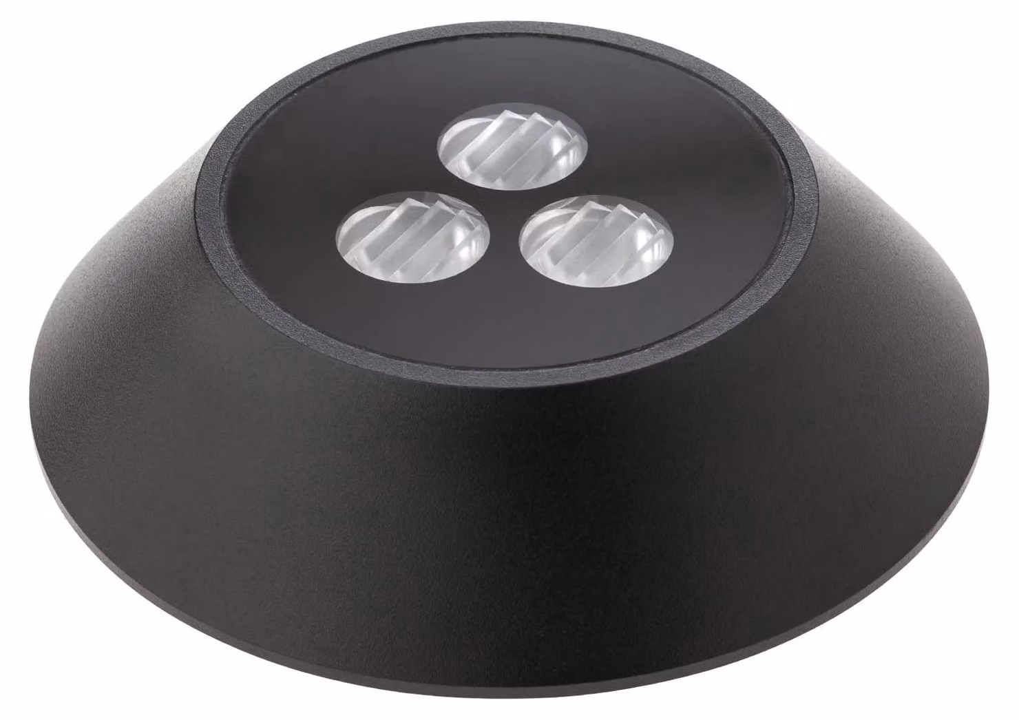ARELUX XSUMO, faretto da incasso per superfici, 6W, 24V DC, CRI 80, IP67, angolo di emissione 15x30 gradi, colore nero, adatto per ambienti marini, temperatura di esercizio: -4000K