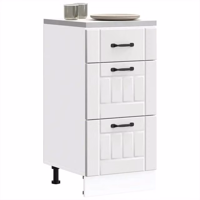 Mobile Base da Cucina Lucca Design Mania Bianco in Legno Multistrato e MDF H 81,5 x L 46 x P 40 cm