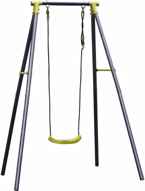 Altalena Bimbo 1 posto Lif grigia in metallo e plastica L: 143 cm, P: 153 cm, H: 195 cm
