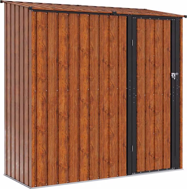 Casette da giardino Marrone 203 x 85,5 x 200 cm Metallo