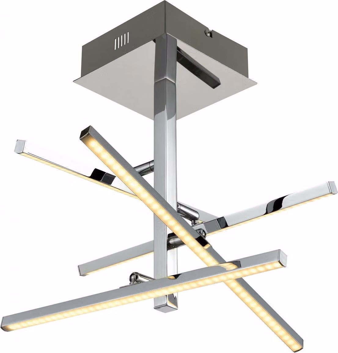 Lampada da soffitto a LED, cromo, regolabile, L 51 cm