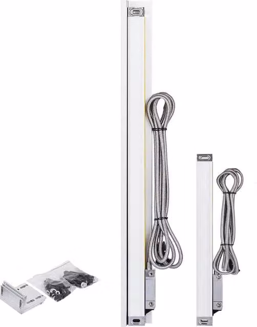Set di 2 Scale Lineari di Precisione in Lega di Alluminio Colore Argento con Corsa da 250 mm e 1000 mm e Risoluzione 5 μm per Officina e Fai da Te