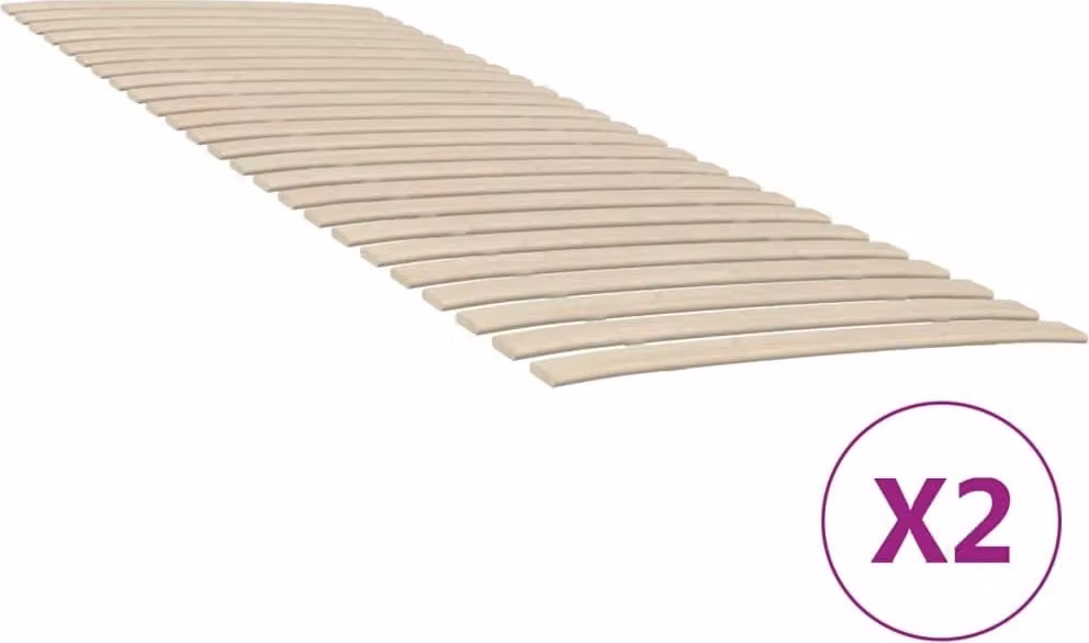 Maison Exclusive - Rete a doghe di ricambio con 48 doghe, 2 pezzi, 80x200 cm