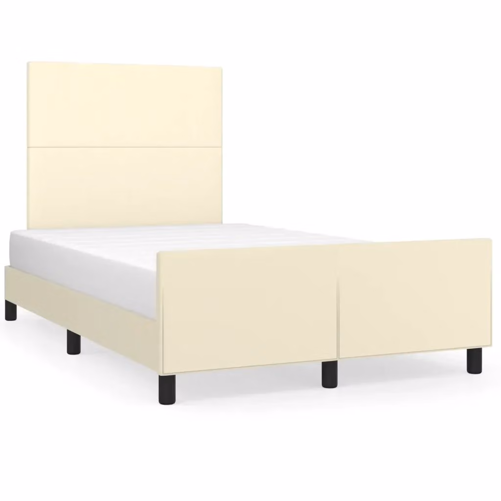 vidaXL Giroletto con Testiera in Similpelle Beige L/P/H: 120 x 200 x 126 cm – 2