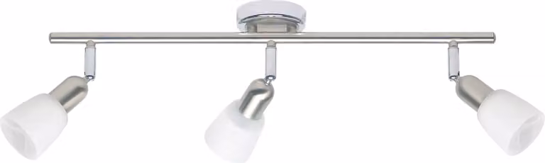 Tubo faretto BRILIANT Sofia | plafoniera senza tempo | ferro/cromo/bianco | teste orientabili | 3x E14 max. 40 W