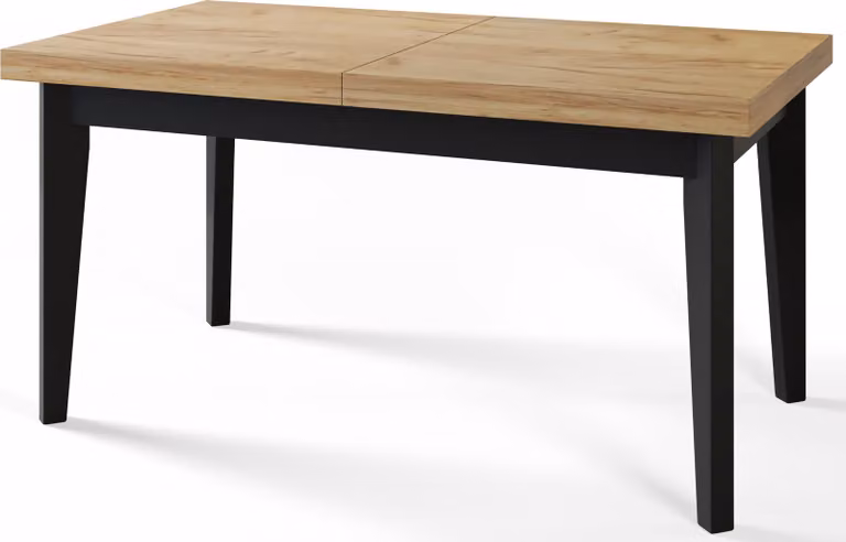 Tavolo da pranzo 120 cm / 160 cm, Tavolo allungabile, Tavolo da cucina, Tavolo da pranzo, Tavolo da soggiorno, Tavolo da camera, Tavolo moderno, Tavolo da soppalco, Gambe nere, Scandinavo, 120x80, Artigianale
