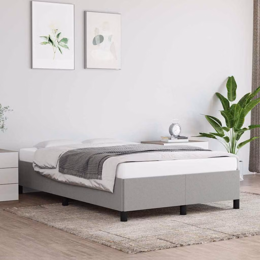 vidaXL Giroletto senza Materasso Grigio Chiaro L/P/H: 120 x 200 x 35 cm