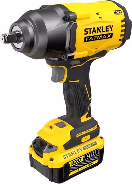 Avvitatore a impulsi a batteria Stanley Fatmax SFMCF940M1 18V con 1 batteria da 4Ah e borsa morbida, Giallo