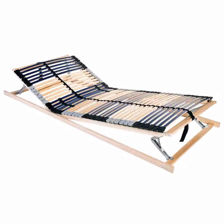 Base a doghe vidaXL in legno massello di faggio, Marrone, 80 x 190 cm