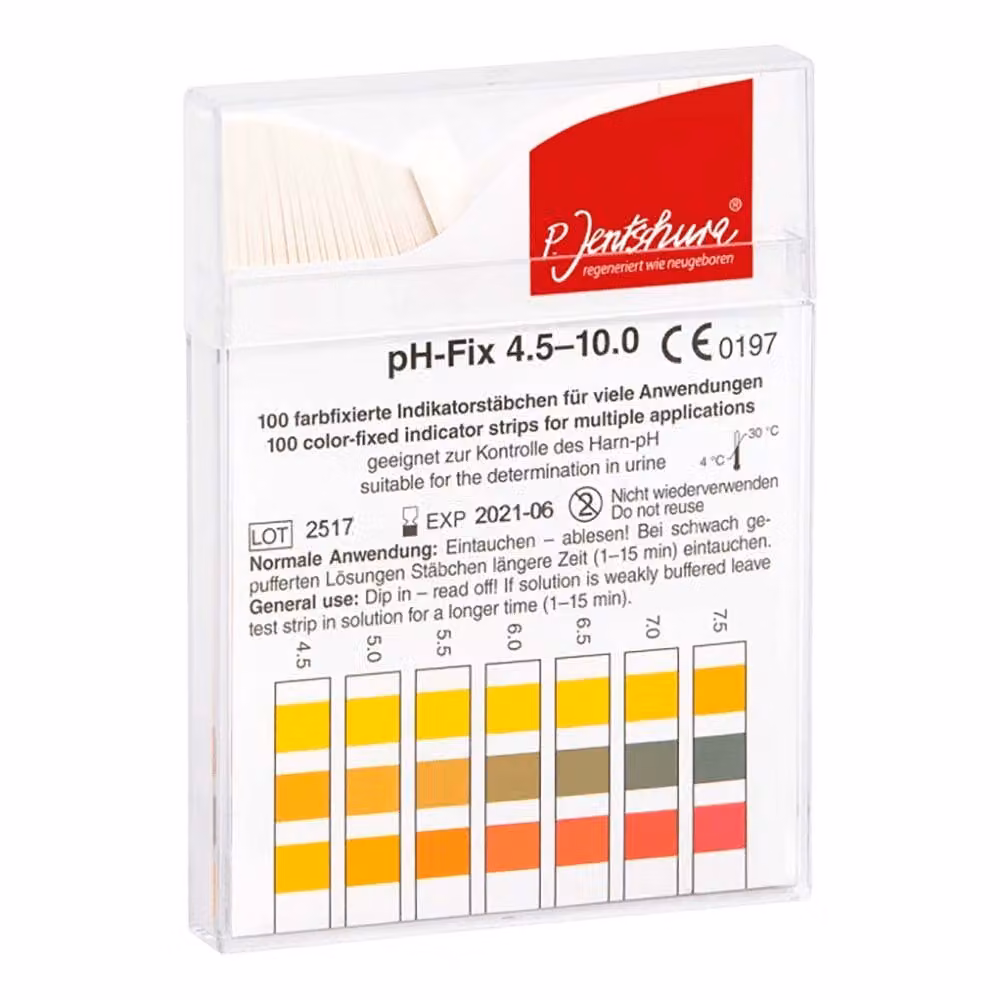 strisce di pH 4,5-10,0 - 100 bastoncini indicatori fissati a colori