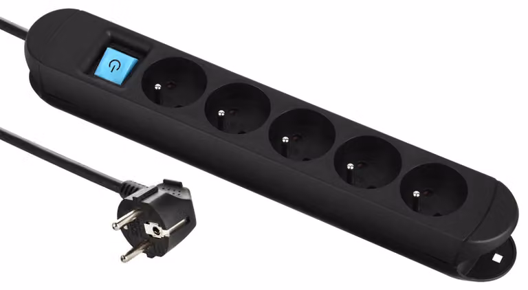 Electraline 30922: Placca multipresa professionale con 2 magneti per il fissaggio