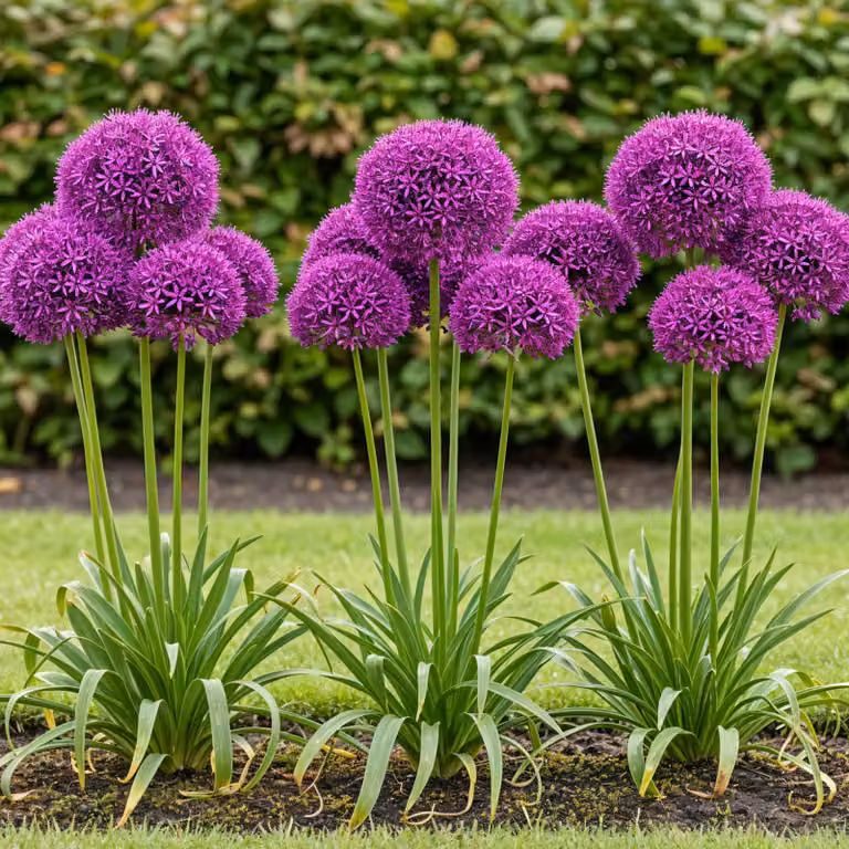 Bulbi da fiore Exotenherz - Porro ornamentale Allium Purple Sensation (15 pezzi) Diametro 10-12cm