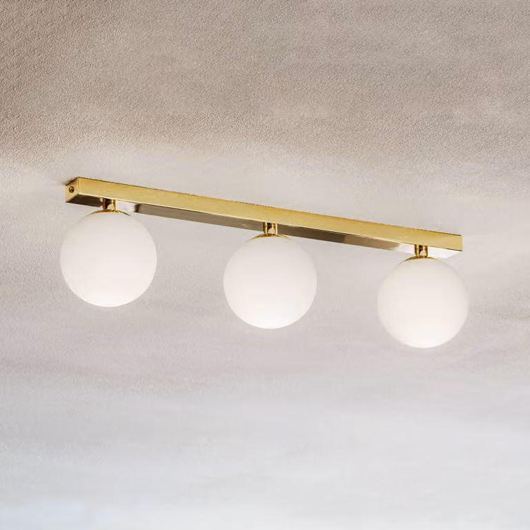 Plafoniera soffitto Fatis Argon, dimmerabile, Ottone / Oro, Soggiorno / Sala da pranzo, Metallo, Moderno, Plafoniera