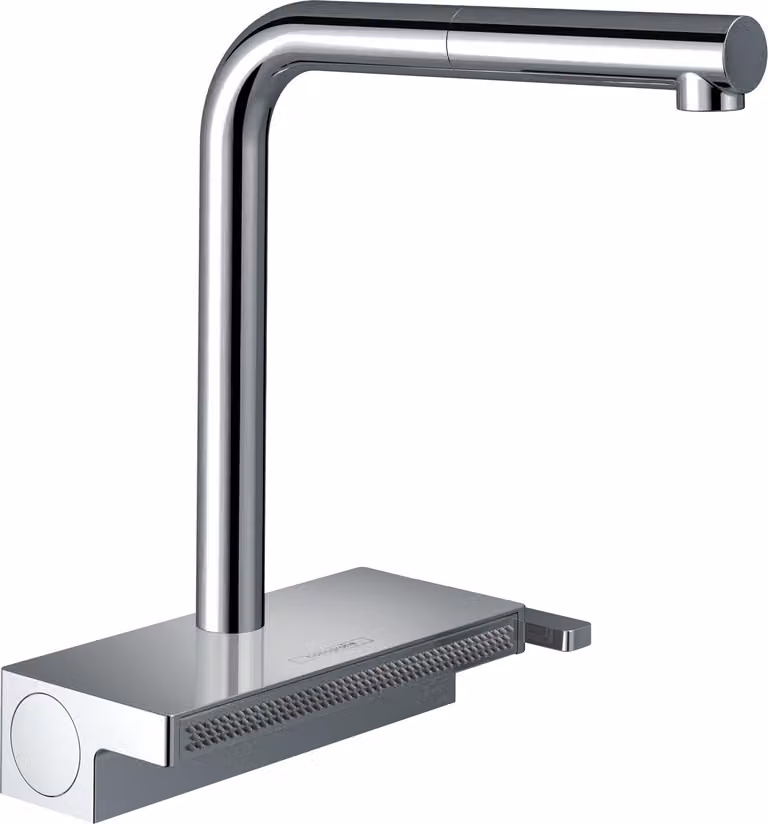 Miscelatore da cucina con doccetta estraibile, 250 mm, 2 getti, sistema sBox, cromato