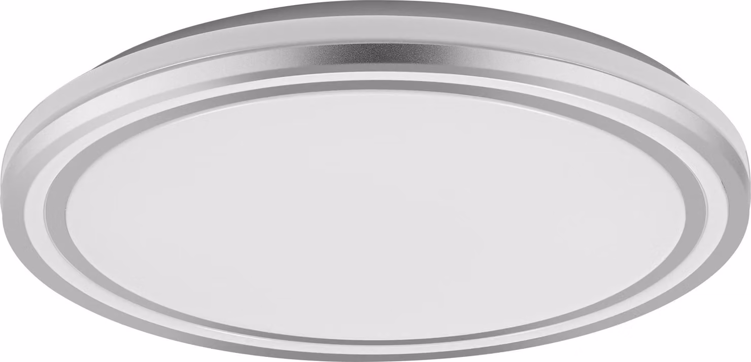 OSRAM ORBIS Helman plafoniera con LED, bianco/argento, 24W, 1500lm, 3000K, 830 friendly warm white, diametro 390mm, viti di montaggio e tappi inclusi