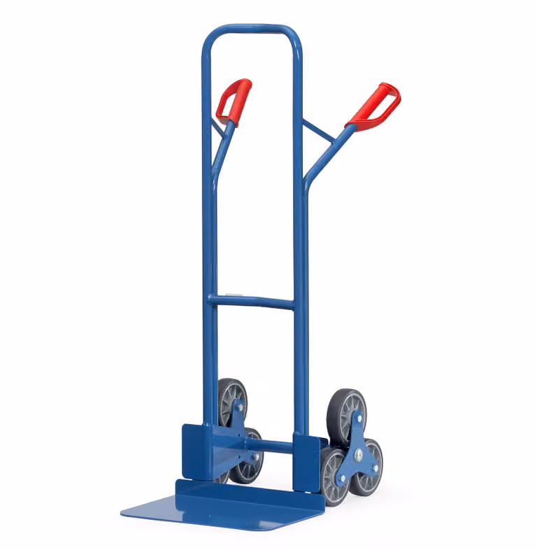 Carrello scala in acciaio fino a 200 kg altezza 1300 mm larghezza benna