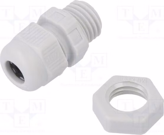 1 x Raccordo per cavo, grado di protezione IP68, grigio chiaro, V-TEC VM12, modello LGR, materiale: M12