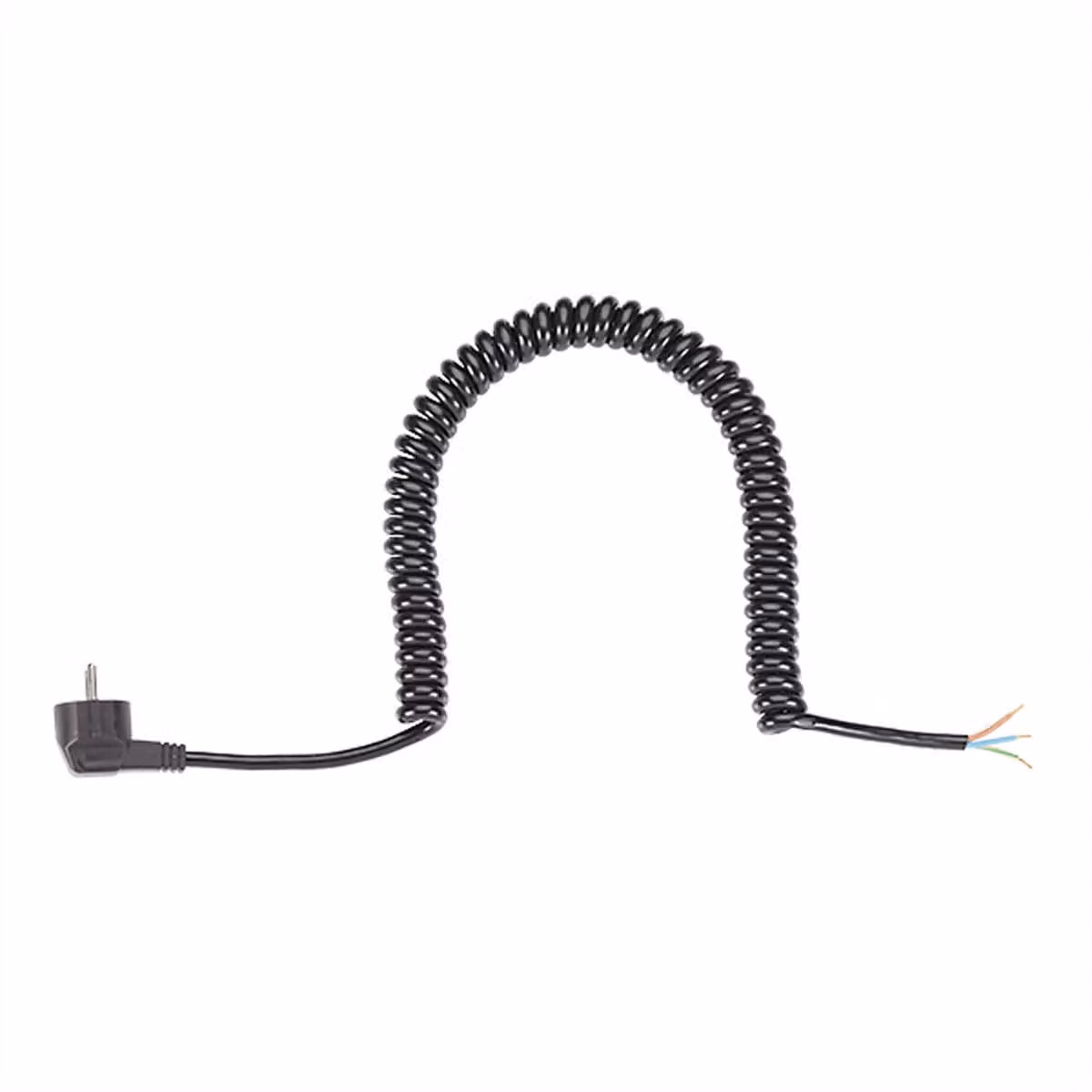 BACHMANN Wendelleitung 1-4m schwarz, H05VV-F 3G1,5mm² AEH/CEE7/7